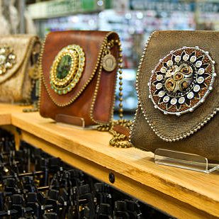 Fancy designer Custom Purses In Retail Store Display